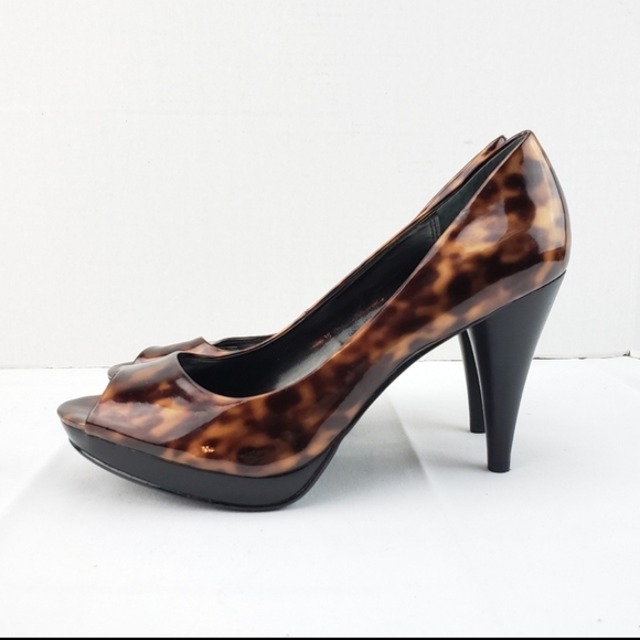 NWT STYLE & CO Tortoise Peeptoe Pump Pin Up - Picture 2 of 4